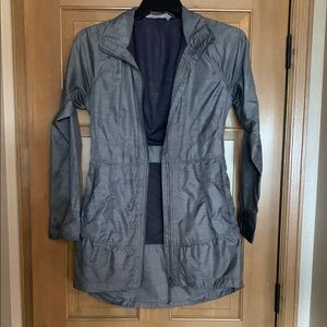 Athleta Gray Windbreaker Jacket